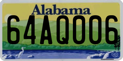 AL license plate 64AQ006