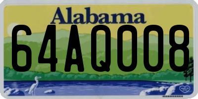 AL license plate 64AQ008