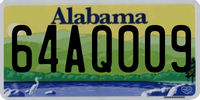 AL license plate 64AQ009