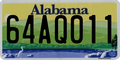 AL license plate 64AQ011