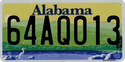 AL license plate 64AQ013
