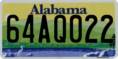 AL license plate 64AQ022