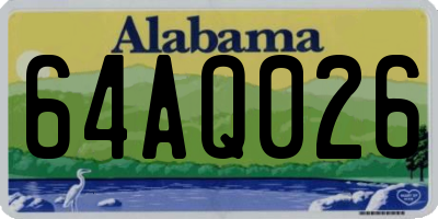 AL license plate 64AQ026