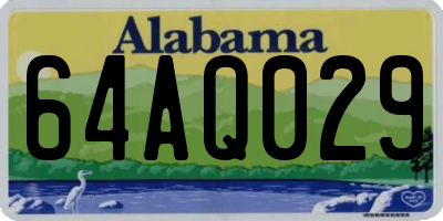 AL license plate 64AQ029