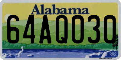 AL license plate 64AQ030