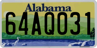 AL license plate 64AQ031