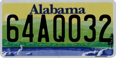 AL license plate 64AQ032