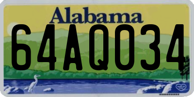 AL license plate 64AQ034