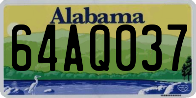 AL license plate 64AQ037
