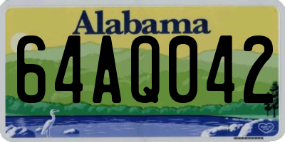 AL license plate 64AQ042