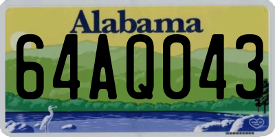 AL license plate 64AQ043