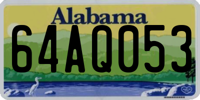 AL license plate 64AQ053