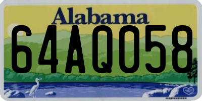 AL license plate 64AQ058