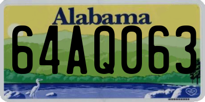 AL license plate 64AQ063