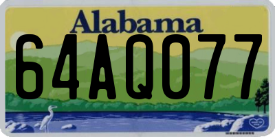 AL license plate 64AQ077