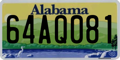 AL license plate 64AQ081