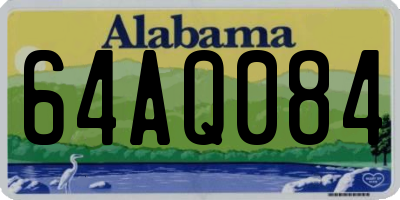 AL license plate 64AQ084