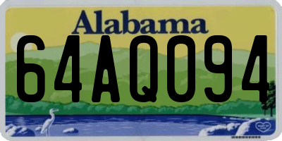 AL license plate 64AQ094