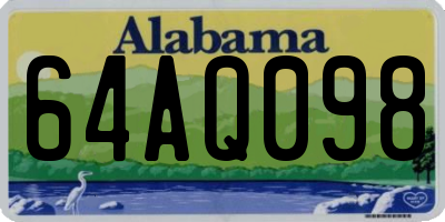 AL license plate 64AQ098