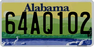 AL license plate 64AQ102