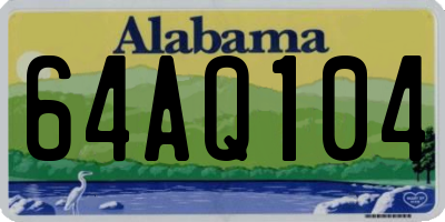 AL license plate 64AQ104