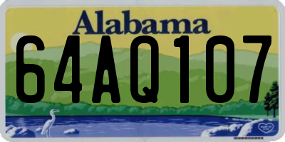AL license plate 64AQ107