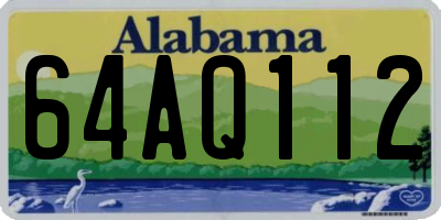 AL license plate 64AQ112