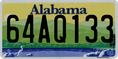 AL license plate 64AQ133