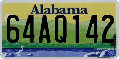AL license plate 64AQ142