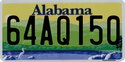 AL license plate 64AQ150