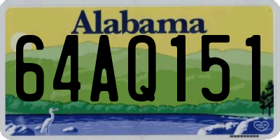 AL license plate 64AQ151