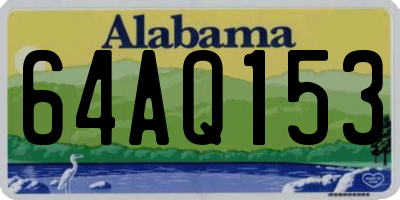 AL license plate 64AQ153