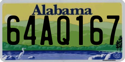 AL license plate 64AQ167