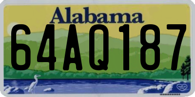 AL license plate 64AQ187
