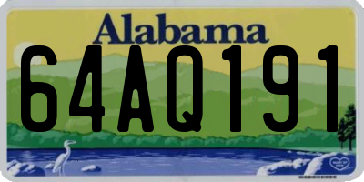 AL license plate 64AQ191