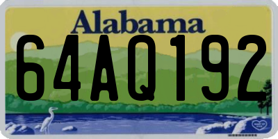 AL license plate 64AQ192