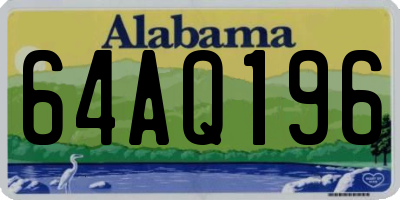 AL license plate 64AQ196