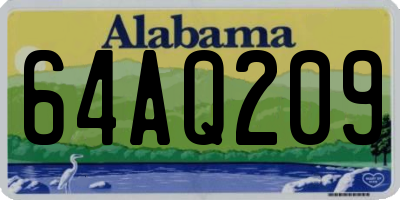 AL license plate 64AQ209