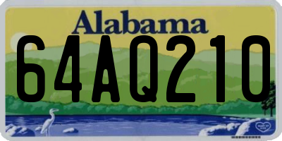 AL license plate 64AQ210