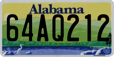 AL license plate 64AQ212