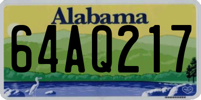 AL license plate 64AQ217