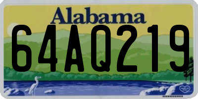 AL license plate 64AQ219