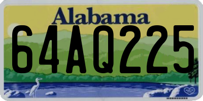 AL license plate 64AQ225