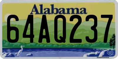 AL license plate 64AQ237