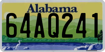 AL license plate 64AQ241