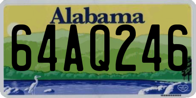 AL license plate 64AQ246