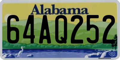 AL license plate 64AQ252