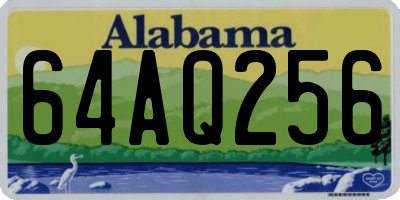 AL license plate 64AQ256