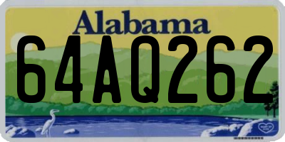 AL license plate 64AQ262