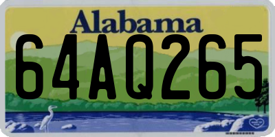 AL license plate 64AQ265